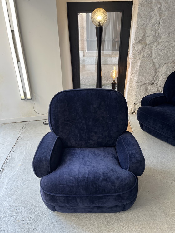 Image 1 of Set di divano e 2 poltrone Space Age anni '70