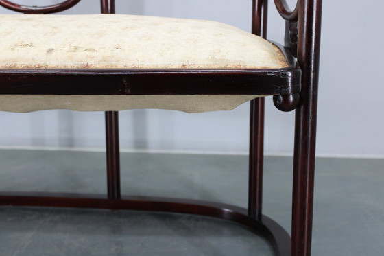 Image 1 of Josef Hoffmann Variation of Art Nouveau "Fledermaus" Sofa by Fischel