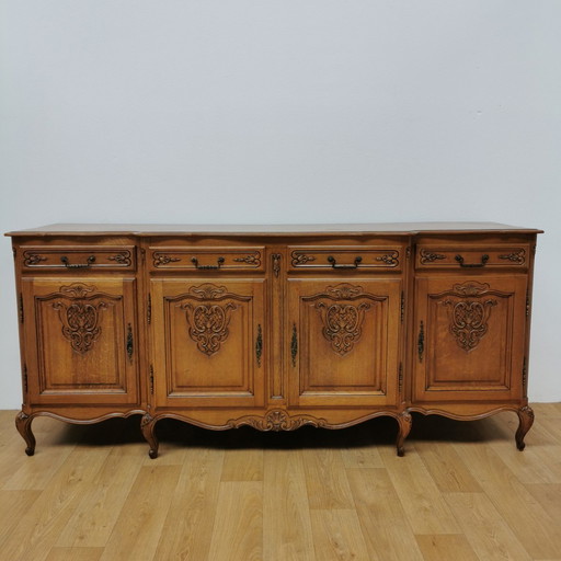 Vintage Country Louis XV Wall Cupboard, Buffet Cupboard, Dresser Chest of Drawers