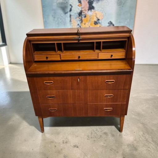 Mid Century Teak Sekretär Schreibtisch Schrank Egon Ostergaard 1960er – ladekasten, Wood