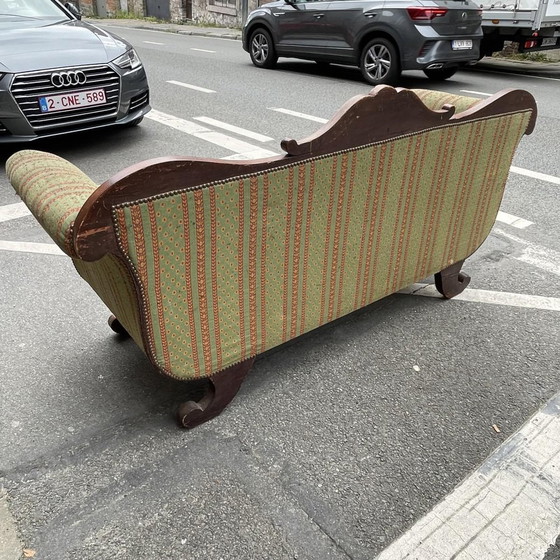 Antieke Charles X Stijl Gondelbank, 19e Eeuw – Bankstel, Wood, Textile (photo 2 of 14)