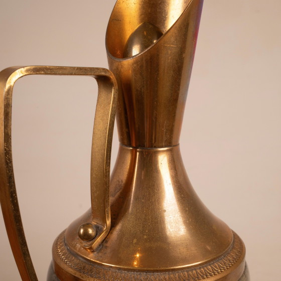 Termo Macabo de pergamino gris y latón Cusano Milanino, Italia 1960 – Carritos de bar, Brass (photo 13 of 18)