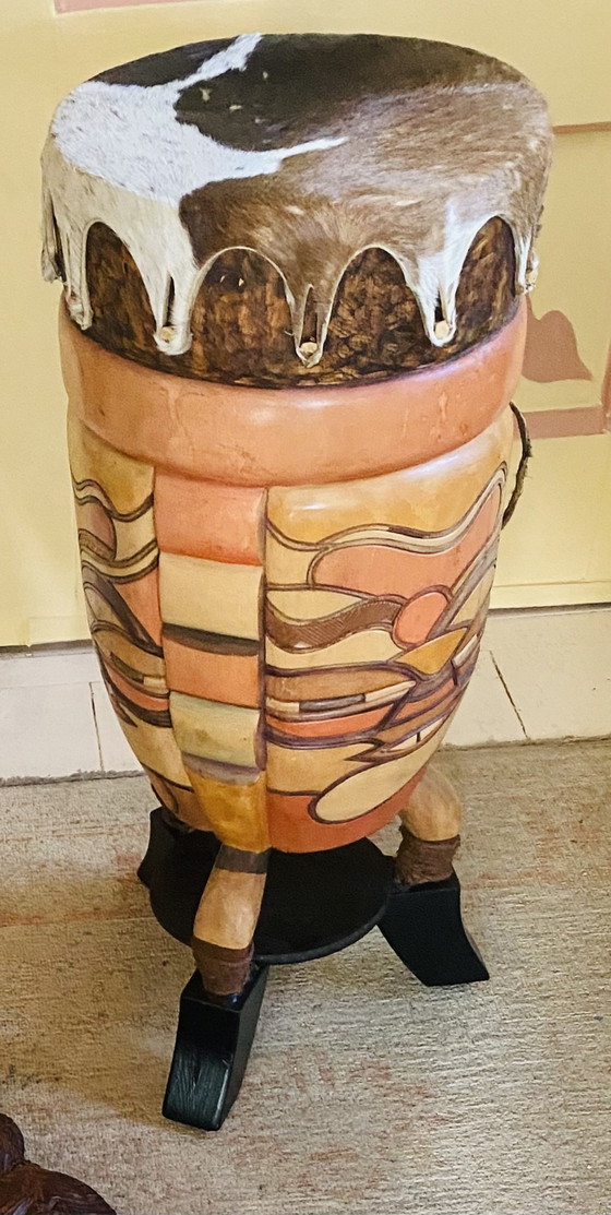 Tamburo e Placca Tribale – Sculture, Wood (photo 4 of 8)