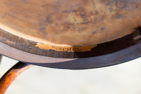 5x Vintage Fischel Thonet-style cafe chairs with pressed seats – Dining chairs, Wood (photo 8 of 18)