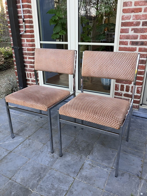 Image 1 of Vintage set of chrome chairs