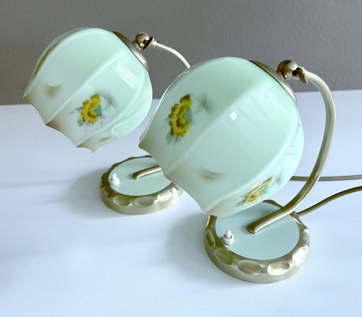 2X Art Deco Tafellampen