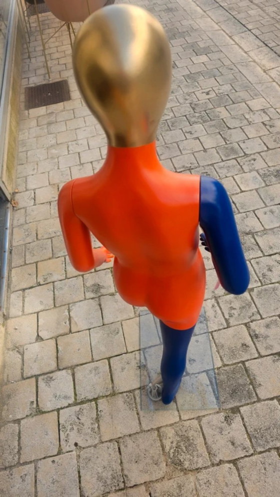 POP Design Meerkleurige Mannequin – Oranje, Blauw en Goud – Decoratieve objecten, Glass, Plastic (photo 2 of 5)
