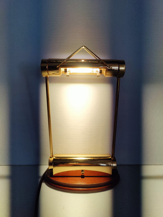 Image 1 of Lampada da banchiere Trapezio di Cattaneo degli anni '70 in ottone, Italia