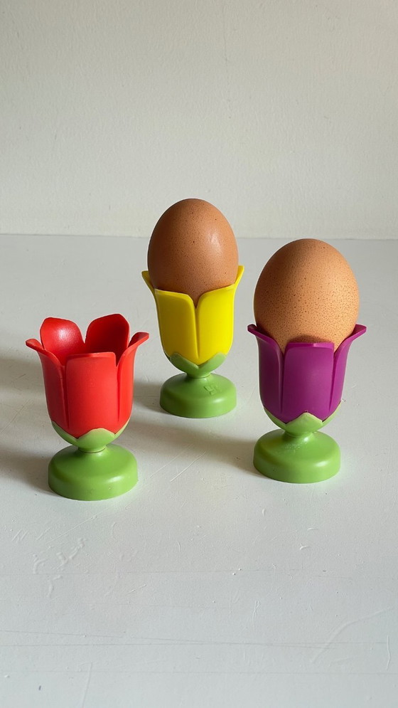 Image 1 of Vintage Tulip Egg Cups