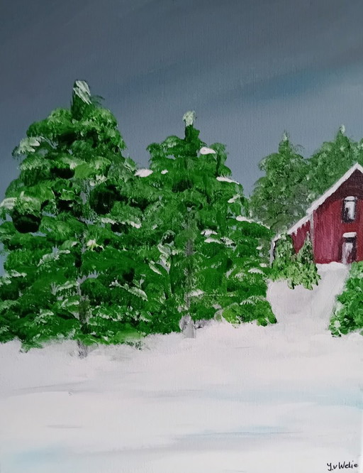 Kerst(winter)schilderij