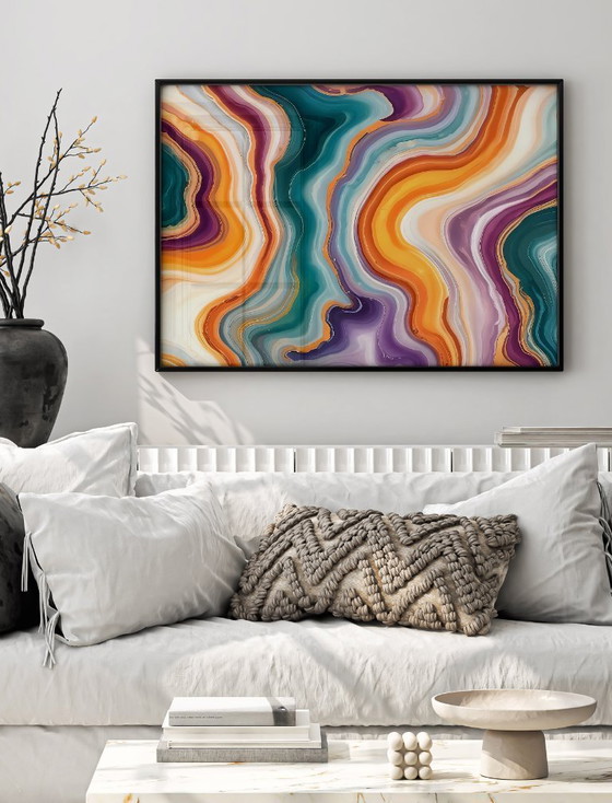 Image 1 of Acrylic Glass Artwork | 200x140 cm | Depthwave #6 (Ori, 1983)