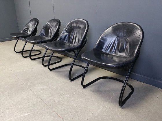 Image 1 of Gastone Rinaldi Esszimmerstühle „Pascale“, 1970er Jahre – 4er-Set