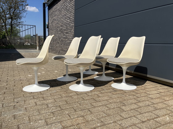 Image 1 of 6x Original Vintage Knoll Tulip Dining Chairs Eero Saarinen