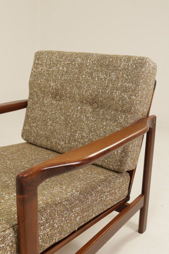 Image 1 of Scandinave modern longue chair green granola 1960 design by Z.Baczyk
