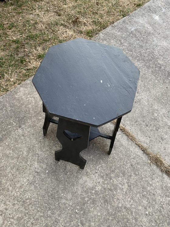 Vintage Black Painted Side Table (photo 4 of 4)