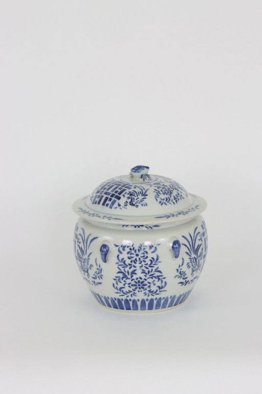 Pot à gingembre chinois bleu et blanc