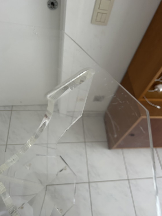 Image 1 of Supporto per piante vintage con colonna in plexiglass