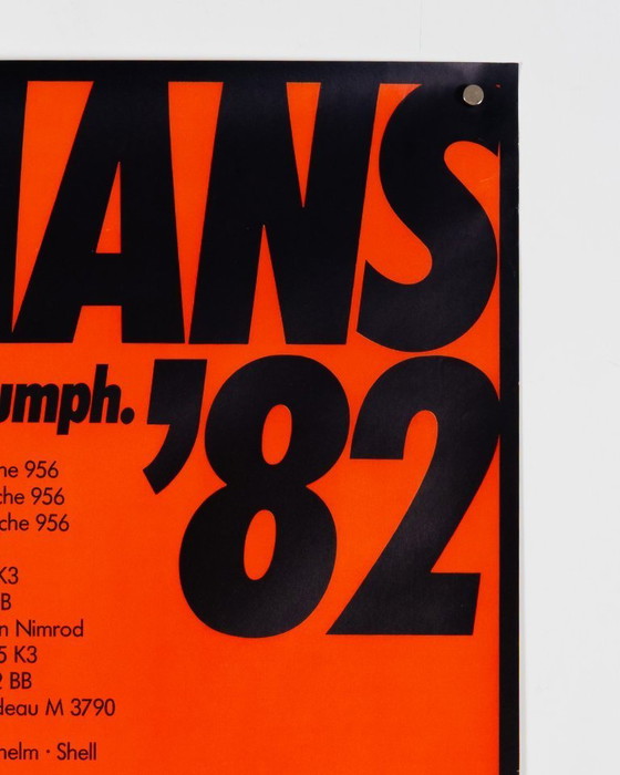 Image 1 of 24 Ore di Le Mans – 1982 – Manifesto originale d'epoca del motorsport – Cimeli delle corse – 102x76 cm