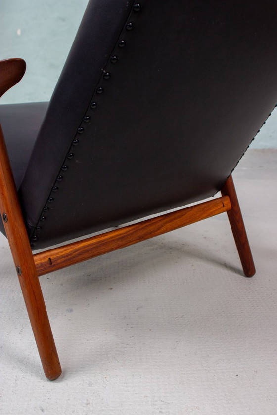 Image 1 of Fauteuil vintage Yngve Ekström, style Easy Chair, en chêne, milieu du siècle, années 60