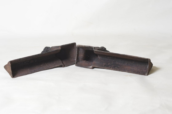 Image 1 of 19th Century Cast Iron Andirons, 1890s, Set of 2