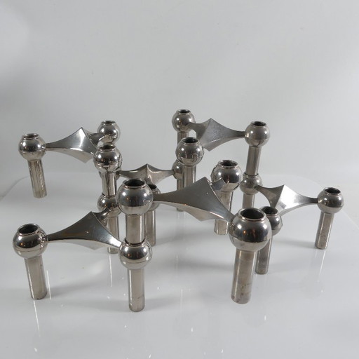 6 BMF Nagel Candlesticks, Design Classics of the 70s, Space Age