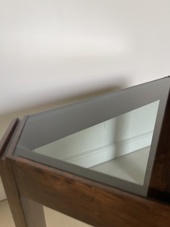 Image 1 of Vintage Porada Arredi wooden triangle side table