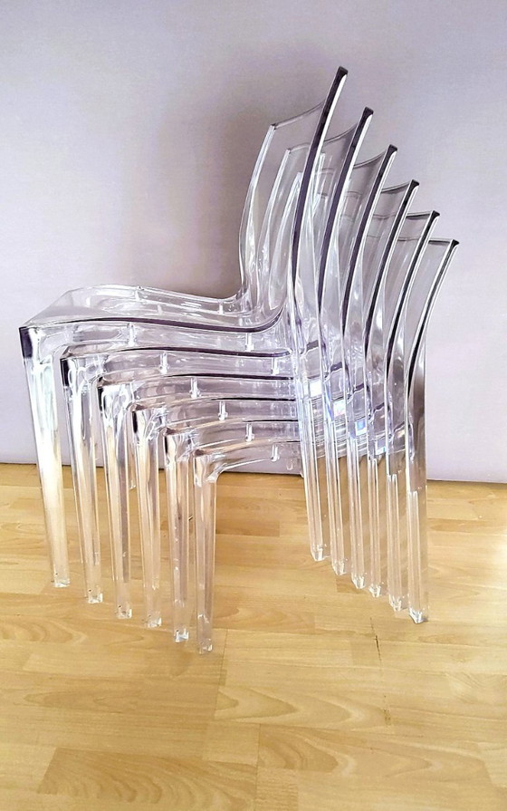 6 Sedie Romia in "Policarbonato stampato" in perfette condizioni – ROMIA (Italie), Sedie da pranzo, Plexiglass (photo 4 of 5)