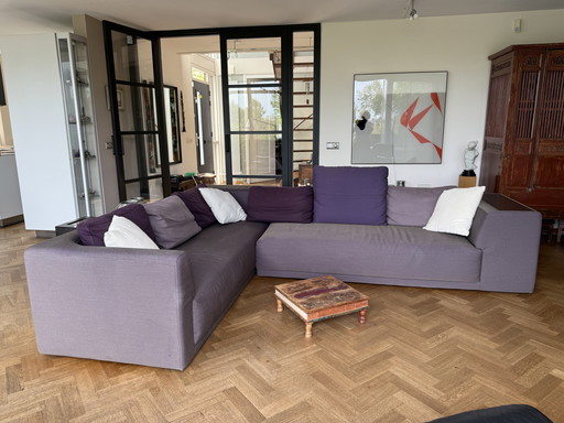 Rolf Benz Ecksofa (247x300) mit Holztrennwänden