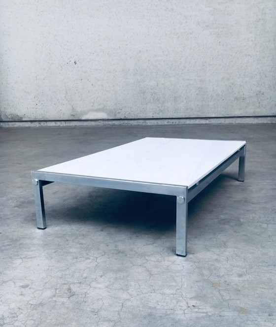 Image 1 of Postmodern Design Carrara Marble Low Coffee Table, Italy 1970's