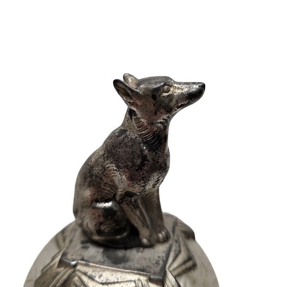 Image 1 of French Art Deco table lamp with a dog, circa 1920