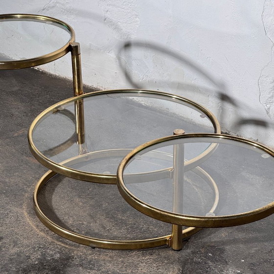 Milo Baughman messing salontafel, jaren 60 – Nachtkastjes, Glass, Brass (photo 7 of 8)
