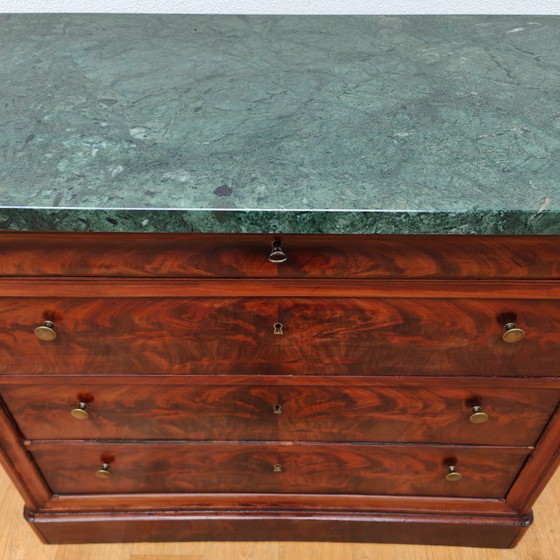 Image 1 of Cómoda antigua, cómoda, mueble de baño con encimera de mármol.