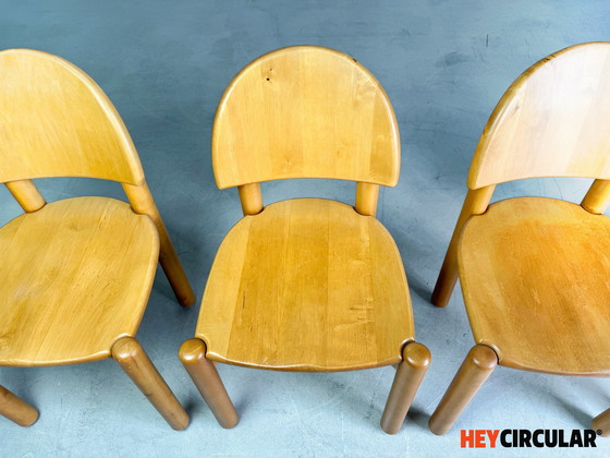 Image 1 of Set van 4 Rainer Daumiller stoelen Midcentury vintage stoel beukenhout