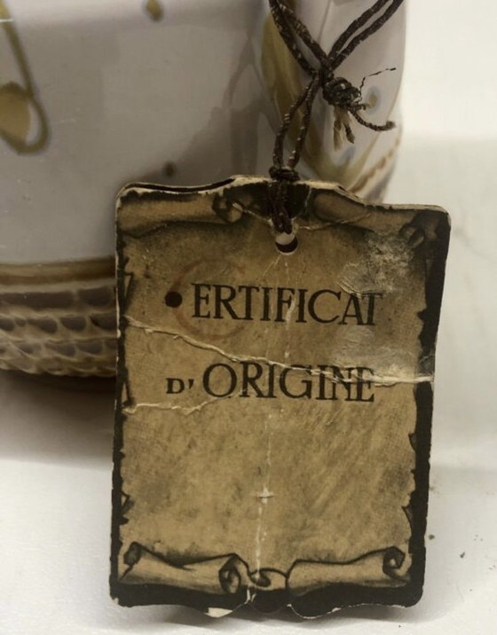 Image 1 of Pitcher vase by Fratelli Fanciullaci with grape decoration