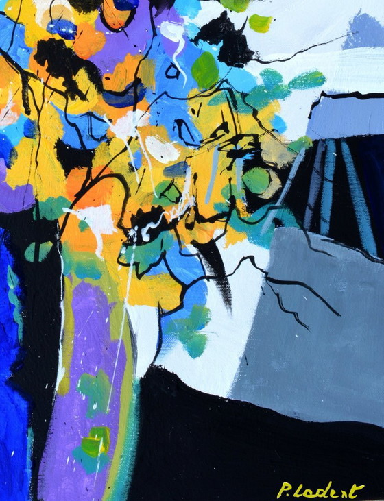 A Colourful Still Life – P. Ladent, Paintings & Drawings, Canvas (photo 4 of 5)