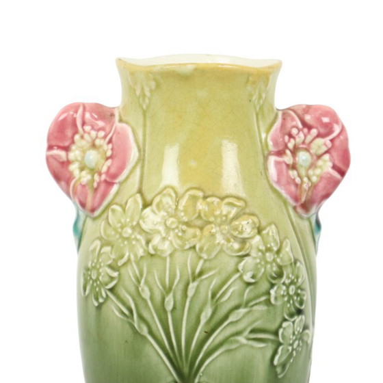 Image 1 of Art Nouveau Vaas Majolica Gustave De Bruyn