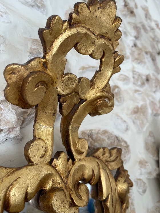 Image 1 of Pair of Louis XV style wooden mirrors, Spain 1950s