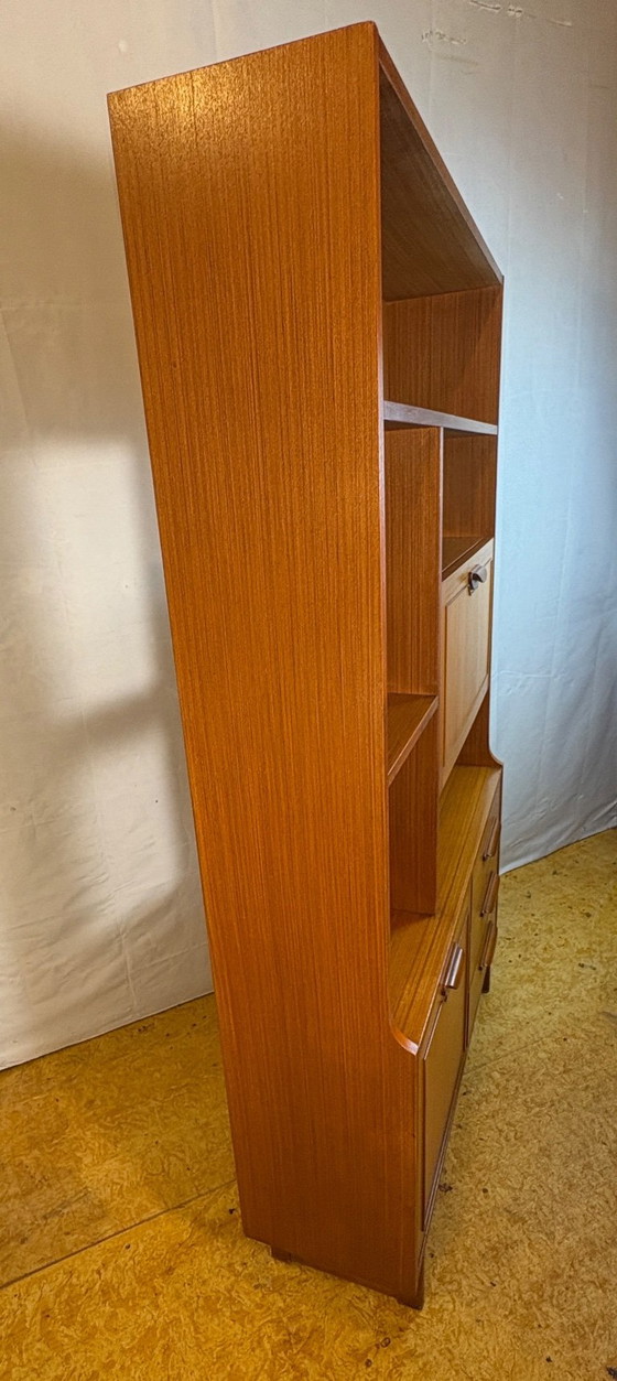 Image 1 of Mid-Century Retro Vintage Room Divider / Shelving. Unit by Stonehill -  Stateroom Range 1970s.   Cocktail Flap • Drawers • State