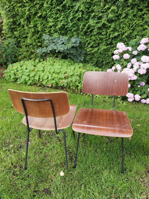 2x Gispen school chairs - estimated 1970s