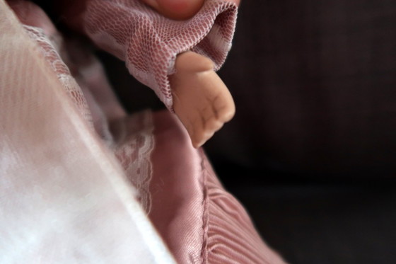 Image 1 of Incantevole bambola vintage in porcellana - 42 cm, XX secolo, graziosa in rosa - 2C01