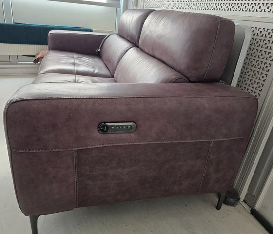 Image 1 of 1 x 2.5 seater leather relaxation sofa