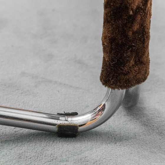 Image 1 of TAVOLINO DA CAFFÈ VETRO FUMÉ ACCIAIO CROMATO ANNI ’70 VINTAGE MODERNARIATO