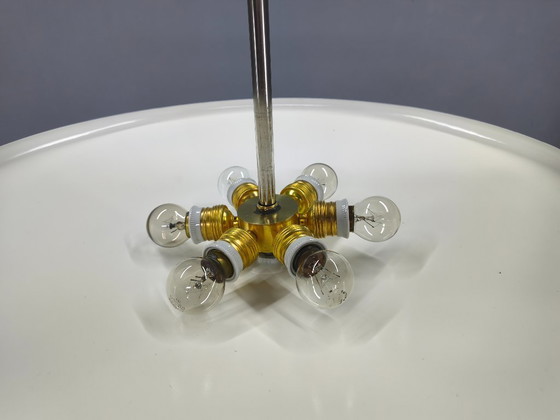 Image 1 of Bauhaus Indirect Ceiling Light, Nickel, Czechoslovakia 1930s