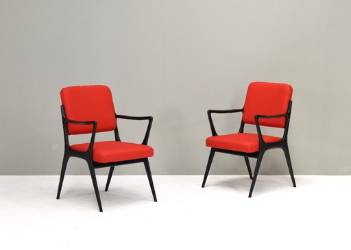 2x S5 armchairs by Alfred Hendrickx for Belform, Belgium, 1958