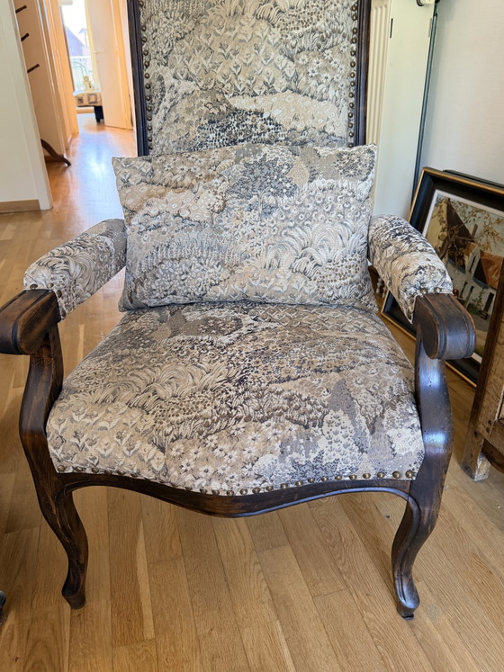 Coppia di poltrone classiche (Napoleone III e Luigi XV) – Wood, Textile (photo 3 of 5)