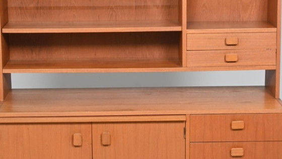 Image 1 of Vintage Scandinavische modulaire teakhouten boekenkast - jaren 60