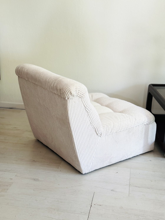 Image 1 of Fauteuil Lounge Vintage en Rib 70s