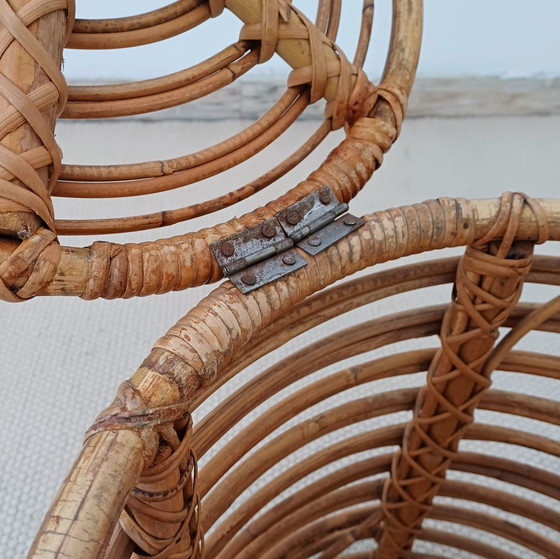 Image 1 of Sgabello Contenitore in Bamboo Anni '60