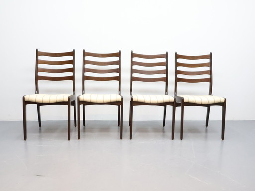 Deense vintage eetkamerstoelen eikenhout natureltint 