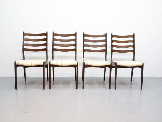 Image 1 of Deense vintage eetkamerstoelen eikenhout natureltint 